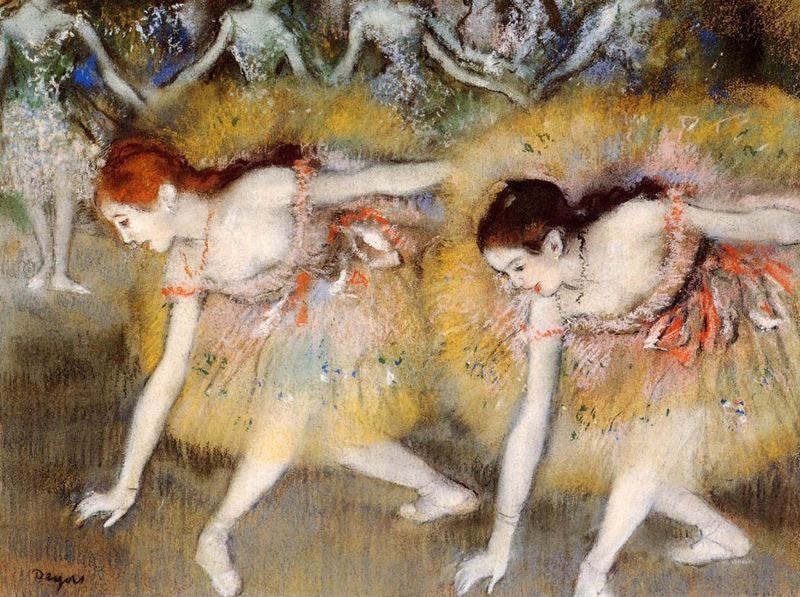 Edgar Degas Dancers Bending Down